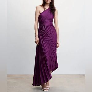 [VIRAL] MANGO ASYMMETRICAL PLEATED DRESS